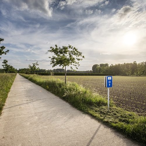 fietsroutenetwerk Limburg fietsknooppunt blauw bordje